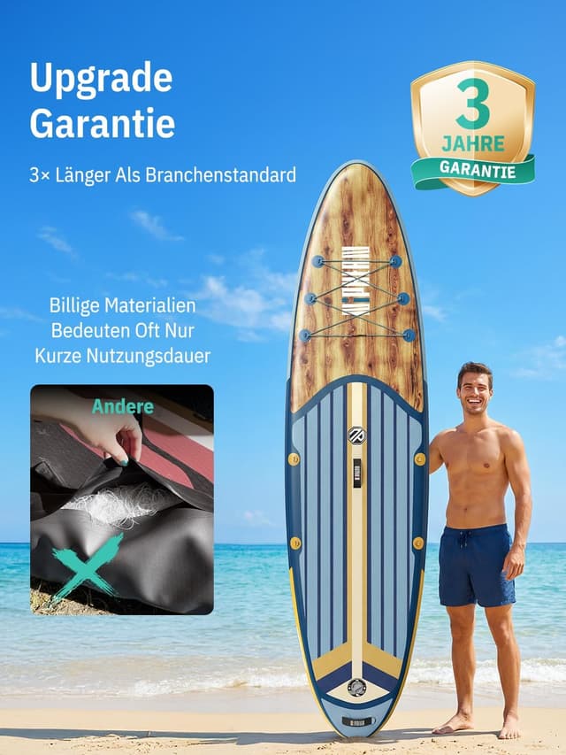 Detalle 2 de niphean Stand-Up-Paddleboard 320 cm inkl. Sitz & Zubehör (bis 200 kg Tragkraft)