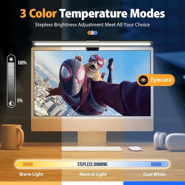 Detalle 2 de Monitor Lampe LED USB mit Touch Kontrolle