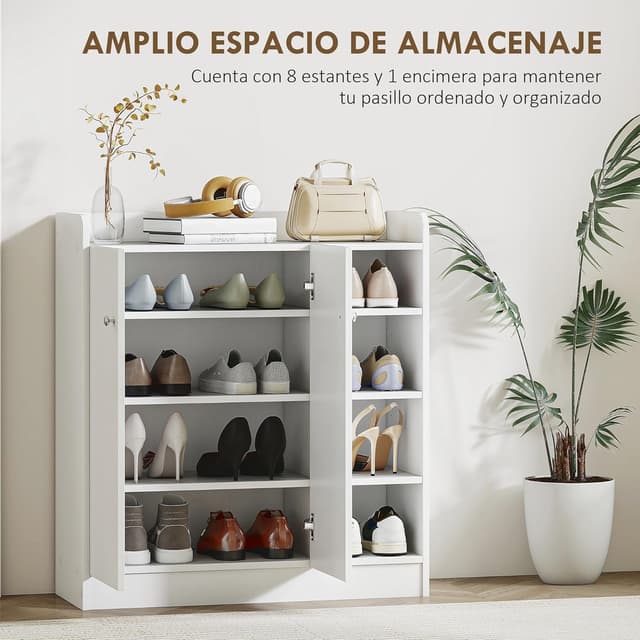 Thumbnail 3 de HOMCOM Mueble Zapatero 2 Puertas 12 pares