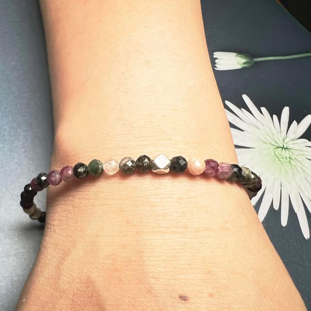 Thumbnail 6 de Edelstein Armband 925 Silber 4 mm Perlen