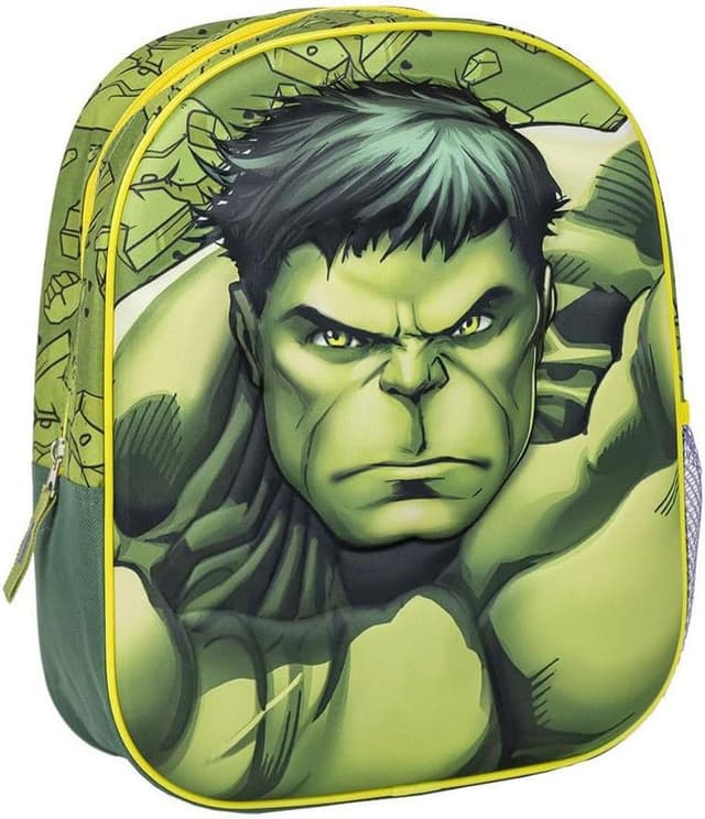 Detalle 2 de CERDÁ GROUP Avengers Kinderrucksack (unisex) Standard – mit 3D-Design, grün-bunt