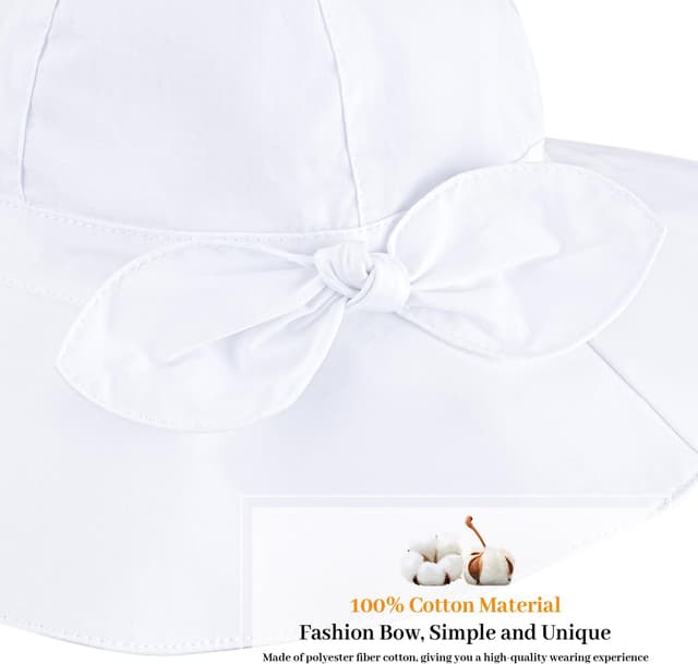 Detalle 2 de Baby Girl Sun Hat with UPF 50+ Bucket