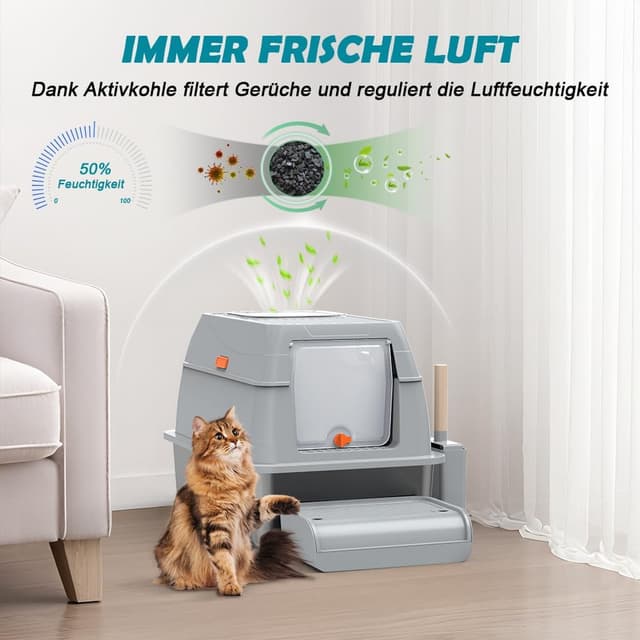 Detalle 2 de SZEETECH Katzenklo Edelstahl XL 60x40x39,5