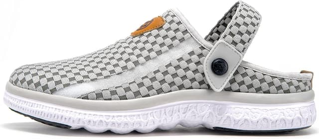 Detalle de Clogs Hausschuhe für Herren & Damen – atmungsaktive Pantoletten mit klappbarem Rückriemen