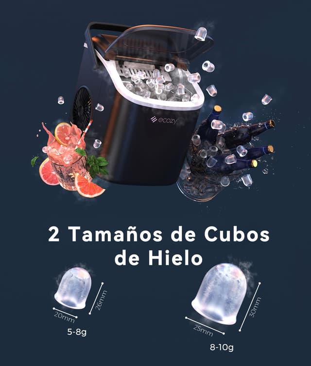 Thumbnail 3 de ecozy Máquina de Hielo Portátil, 12 Kg, ¡Listo en 6 Min!