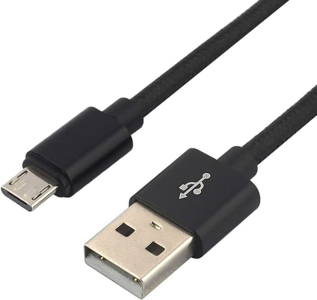 Detalle de everActive USB-C/USB-C Nylonkabel CBB-1CB (100 cm) mit schnellem Laden bis zu 3 A, schwarz