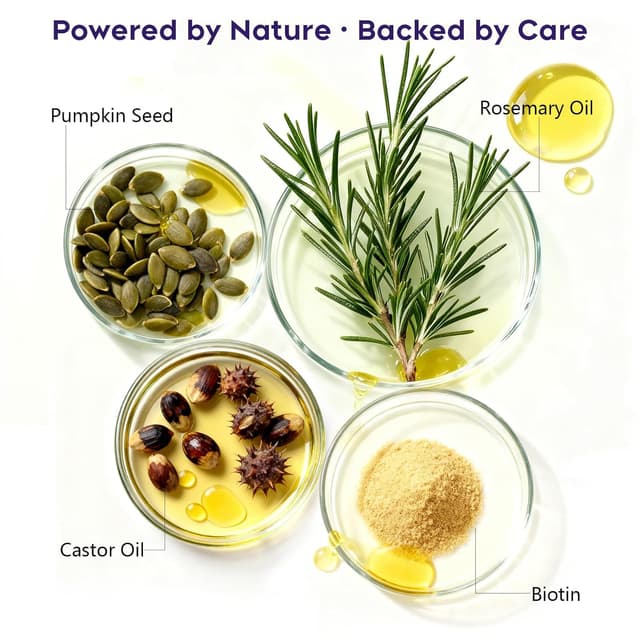 Detalle 2 de AMAINKI Haarwuchs Booster: Haarwuchsspray & Serum gegen Haarausfall mit Rosmarinöl und Rizinusöl