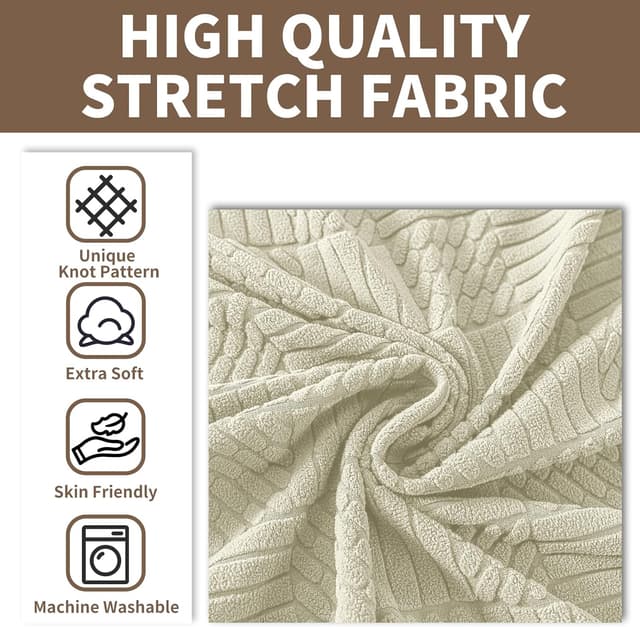 Detalle de Ystyle copridivano 3 posti beige 180-230 cm