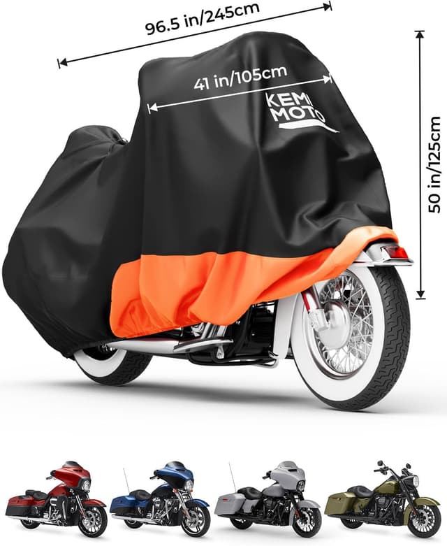 Detalle de KEMIMOTO 420D motorcycle cover 2000 mmH2O