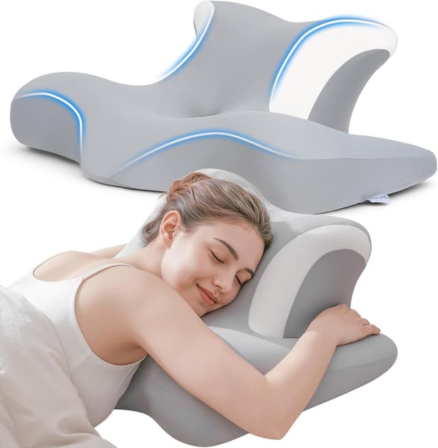 Detalle de COSYLAND Almohada cervical ergonómica 64×48×24 cm