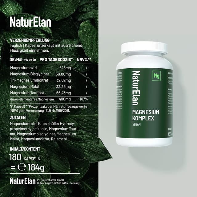 Thumbnail 6 de Magnesium Komplex Hochdosiert 400 mg — 180 Kapseln 💊