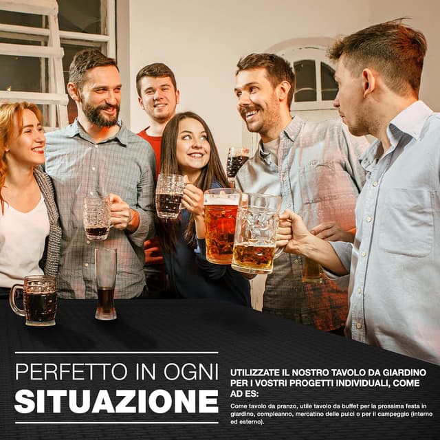 Thumbnail 1 de tillvex Tavolo 180x75cm pieghevole rattan per 6 persone 📐