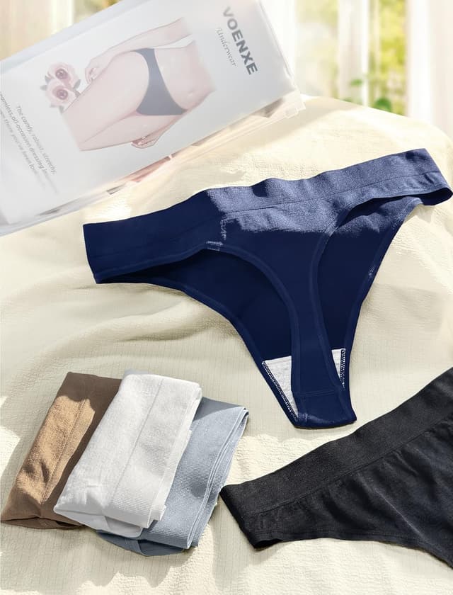 Detalle de VOENXE Nahtloser String Tanga 5er Pack