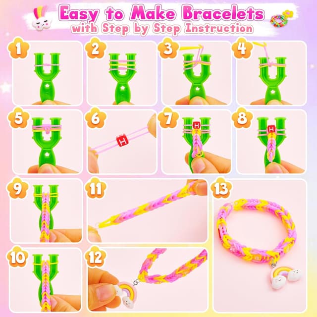 Thumbnail 5 de CGBOOM 5000+ Loom BĂ€nder Set 62 Farben đš