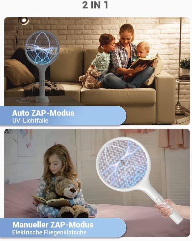 Thumbnail 2 de YISSVIC Fliegenklatsche 4000V USB C Akku 2in1