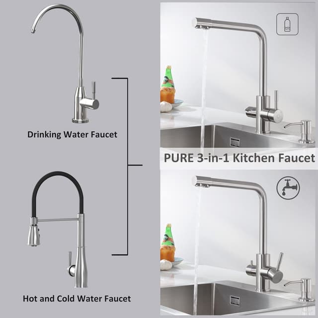 Thumbnail 2 de CECIPA PURE-I grifo de cocina 3 vías 313 mm