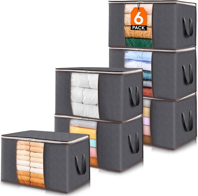 Detalle de Lifewit 6-Pack Foldable Storage Bins for Bedding