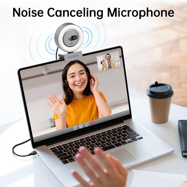 Thumbnail 4 de GUSGU G910 2K Quad HD Webcam with Mic and Light