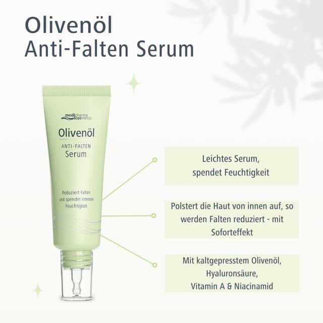 Detalle de medipharma cosmetics Olivenöl Anti-Falten Serum 30ml
