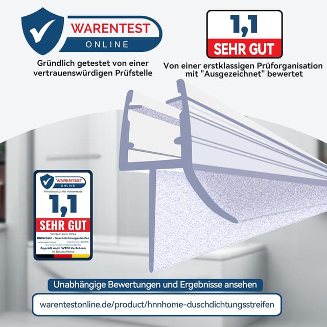 Thumbnail 5 de HNNHOME Duschdichtung 100 cm für 6–8 mm Glas