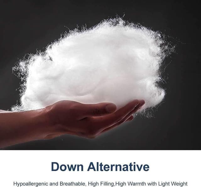 Detalle de ACCURATEX Couette d’Hiver chaude 450 GSM 200x200 cm – down alternative douce, respirante et lavable