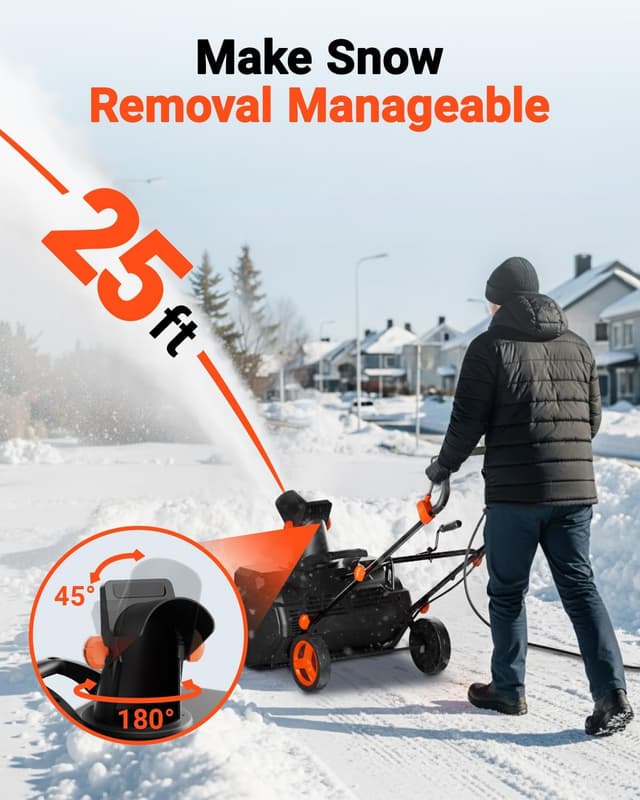 Thumbnail 2 de VOLTASK 23-Inch Electric Snow Blower 25 ft