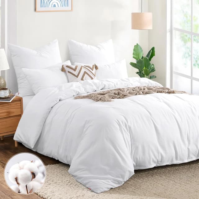 Detalle de Aisbo Bettwäsche 220x240 Baumwolle Weiss