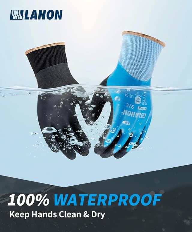 Detalle de LANON Wasserdichte Arbeitshandschuhe M/8