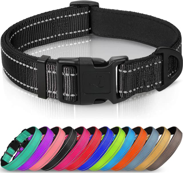 Detalle de Joytale Reflective Dog Collar, L black