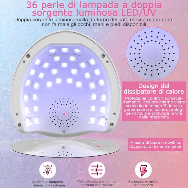 Detalle de NAILGIRLS Lampada UV per unghie 150W LED
