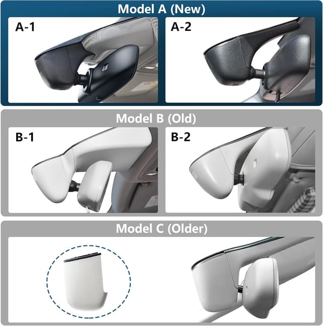 Detalle de mangoal MANGOAL 4K+1080P Dash Cam Auto anteriore/posteriore su misura per Audi (Modello B, nero) con WiFi e sensore G