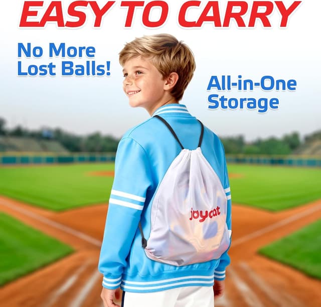 Detalle 2 de JoyCat Toss and Catch Ball Game with 2 Gloves and 2 Paddles (Outdoor Family Catch Toy for Kids & Adults)