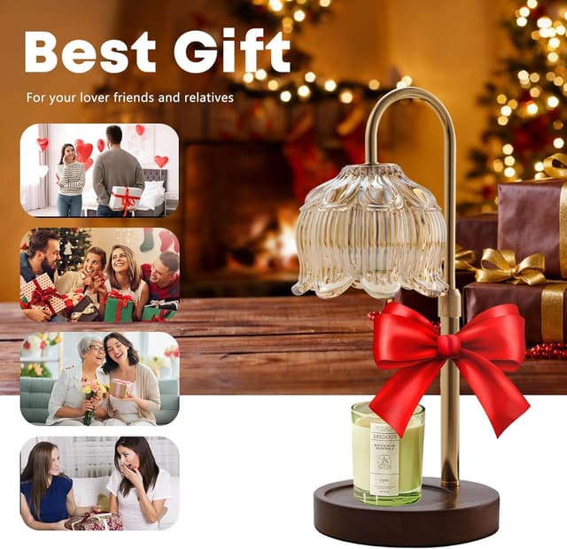 Detalle 2 de Geezo Electric Candle Warmer Lamp with Timer & Dimmer (50W)