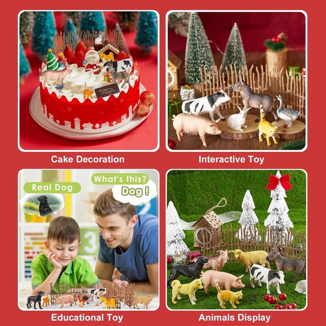 Thumbnail 5 de BUYGER Kids Farm Animals set with fence 🐥