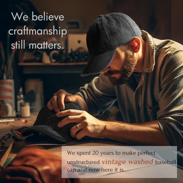 Detalle de FURTALK washed cotton mountain embroidery baseball cap (unstructured dad hat) with adjustable bronze buckle