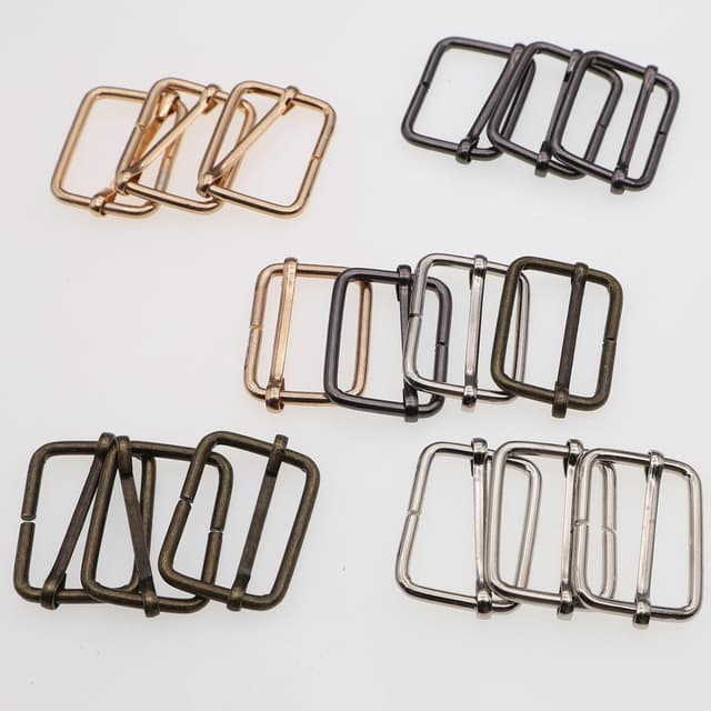 Detalle de YIGUANXIN 60pc Metal Slides Buckle Rectangle Adjusters (25mm) in Silver, Bronze, Gold & Gun-Black