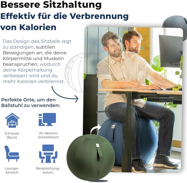 Thumbnail 4 de Backerz Sitzball Büro Ergonomisch 65 cm