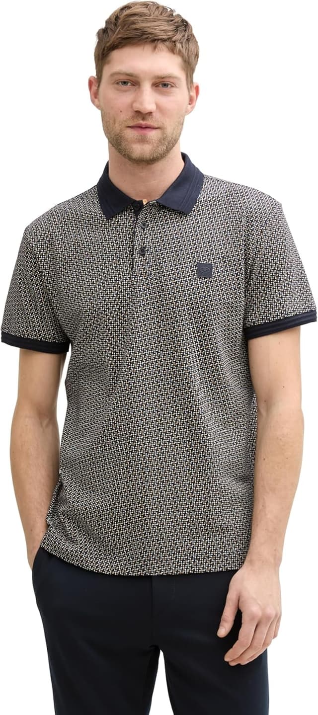 Detalle 2 de TOM TAILOR 1045682 Polo da uomo in cotone elasticizzato con logo