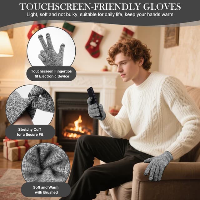 Thumbnail 2 de Bequemer Laden Ensemble bonnet écharpe gants 3 pièces 🧣