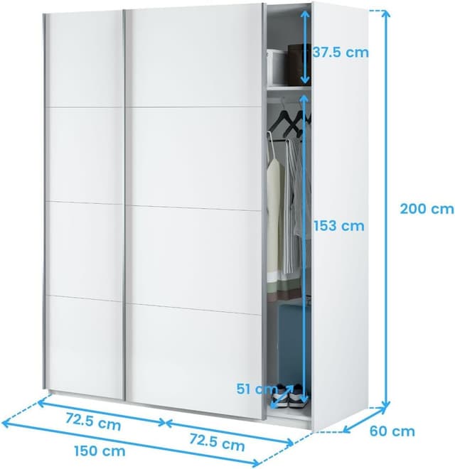 Thumbnail 2 de Habitdesign Hera Armario 200x150x60 Blanco Artik