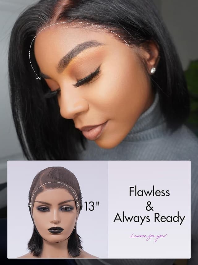 Thumbnail 5 de LUVME HAIR Salt & Pepper Layered Bob 10" Wig