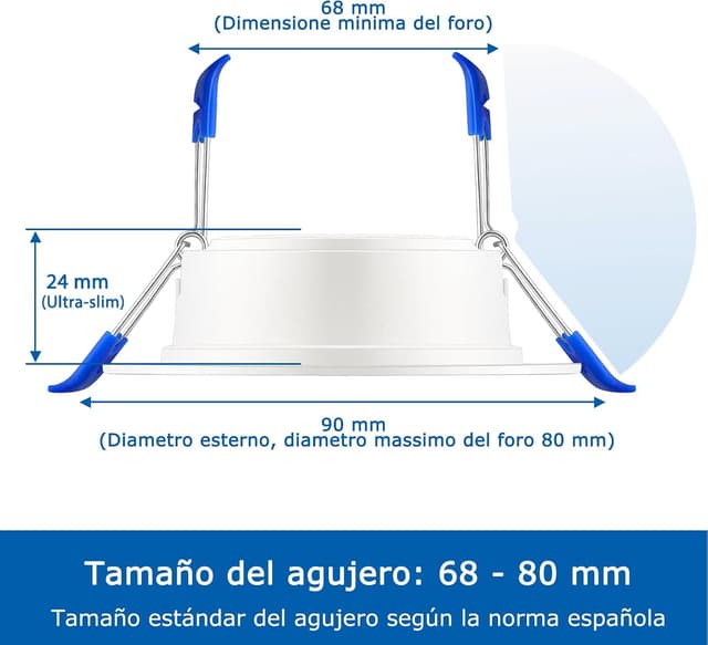 Detalle 2 de ZIZZLER Downlight Led 4000K 5W IP44