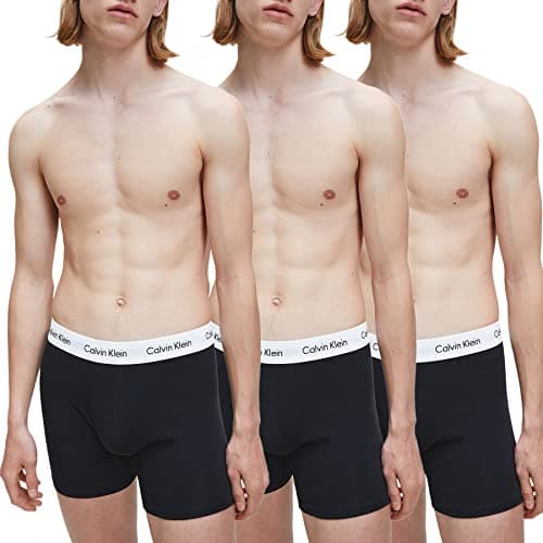 Detalle de Calvin Klein pack de 3 calzoncillos bóxer Cotton Stretch para hombre negro (Black) talla M