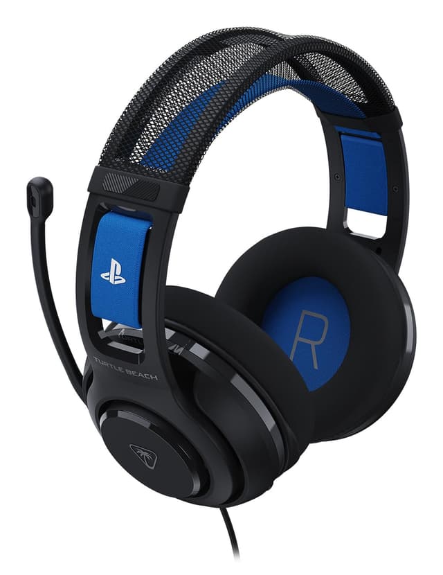 Detalle de Turtle Beach Atlas 200 Wired Gaming Headset für PS5 und PS4 (offiziell lizenziert) – Schwarz