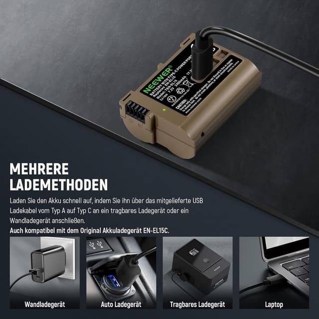 Detalle 2 de NEEWER EN-EL15c Akku 2400 mAh