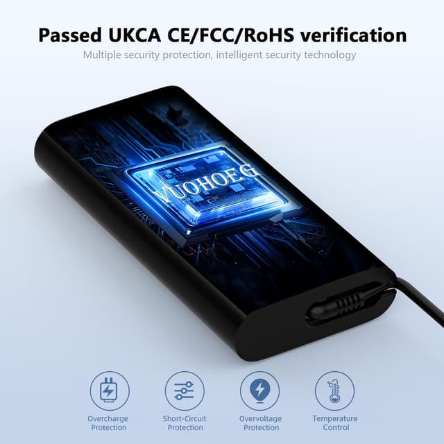 Detalle de 130W USB-C Laptop Charger (Type C) compatible with Dell XPS & Precision models – 20V 6.5A