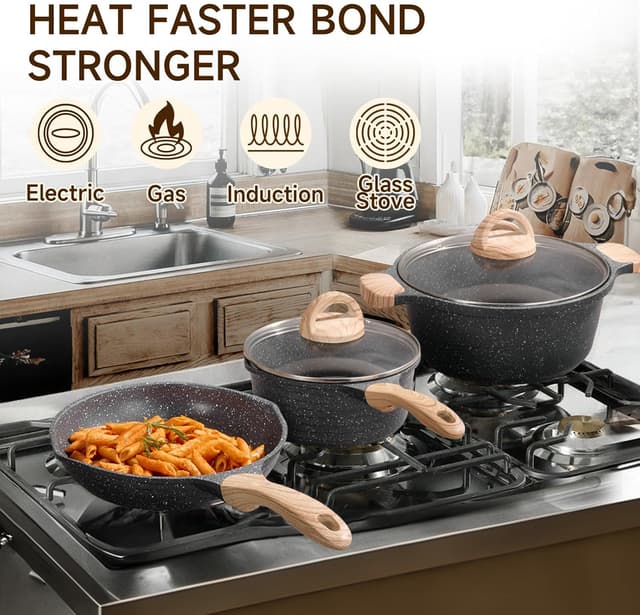 Detalle 2 de JEETEE 23pc Non-Stick Cookware Set