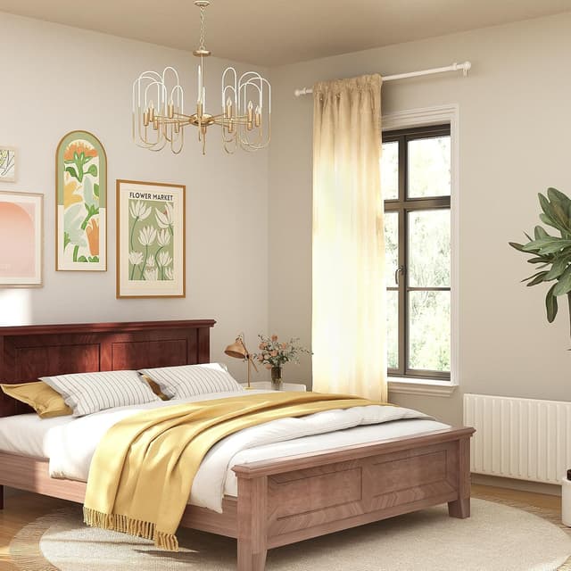 Detalle de Yeabett Gardinenstange ausziehbar 80–118 cm (22 mm) mit höhenverstellbaren Trägern, weiß