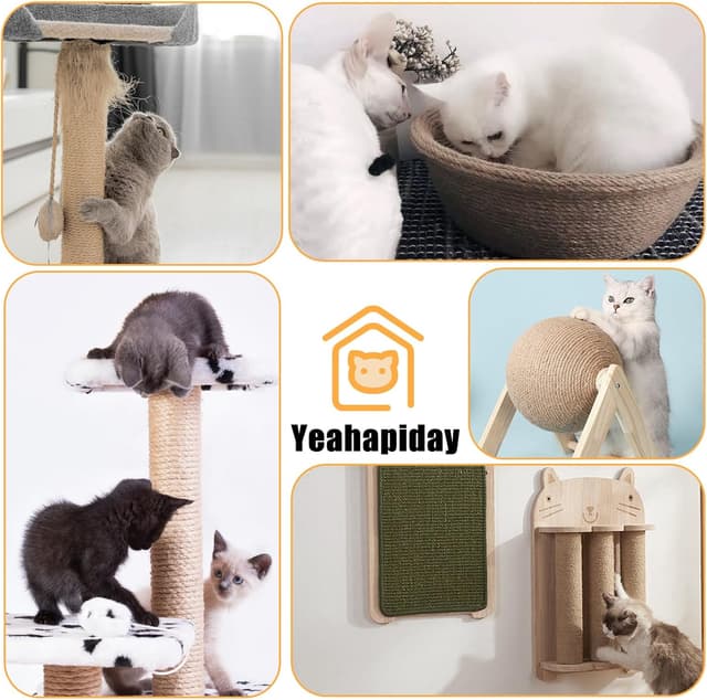 Thumbnail 5 de YeaHapiday Sisal Rope 50m 6mm for cat scratching post 🐱