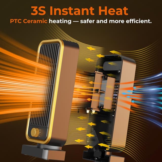 Detalle 2 de Fitabok Electric Heater 900W portable heater